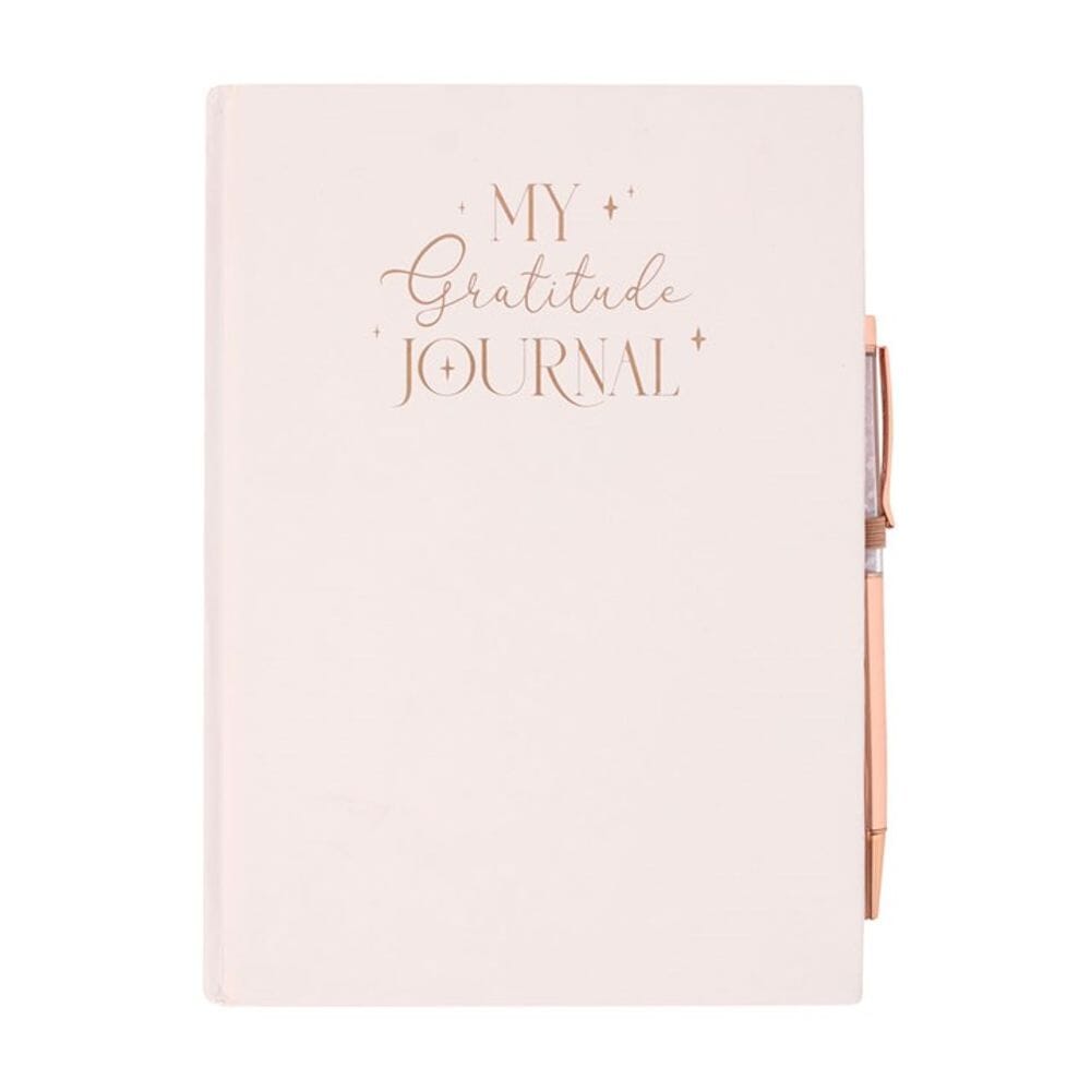 Gratitude Journal with Rose Quartz Pen Notebooks N/A 