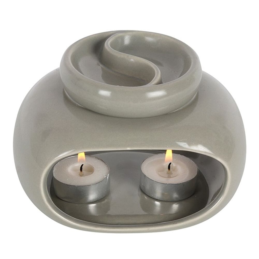 Grey Double Oil Burner Candle Holders N/A 