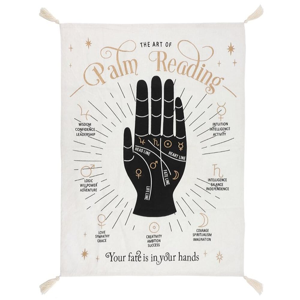 Large Palm Reading Wall Tapestry Decor Secret Halo 