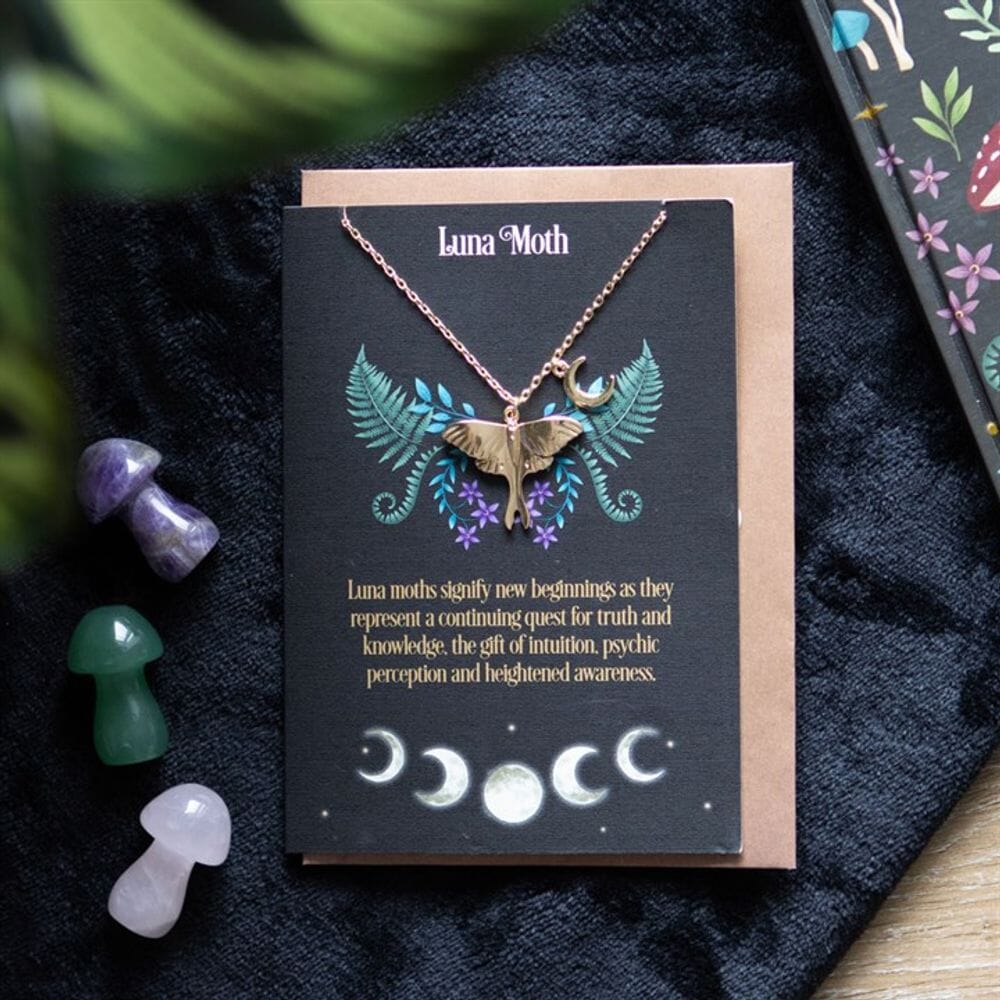 Luna Moth Necklace Card Gifts Secret Halo 