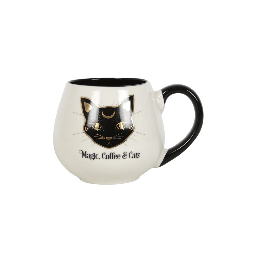 Magic, Coffee & Cats Rounded Mug Mugs N/A 