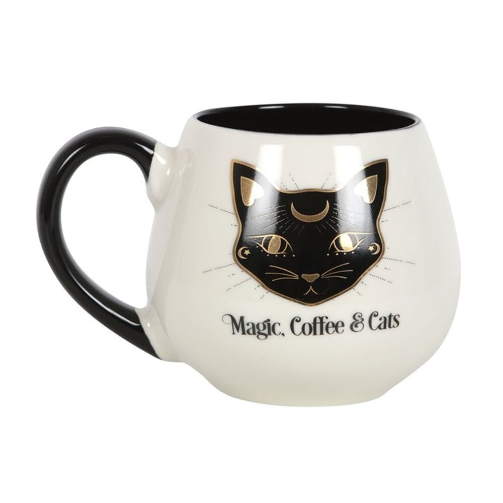Magic, Coffee & Cats Rounded Mug Mugs N/A 