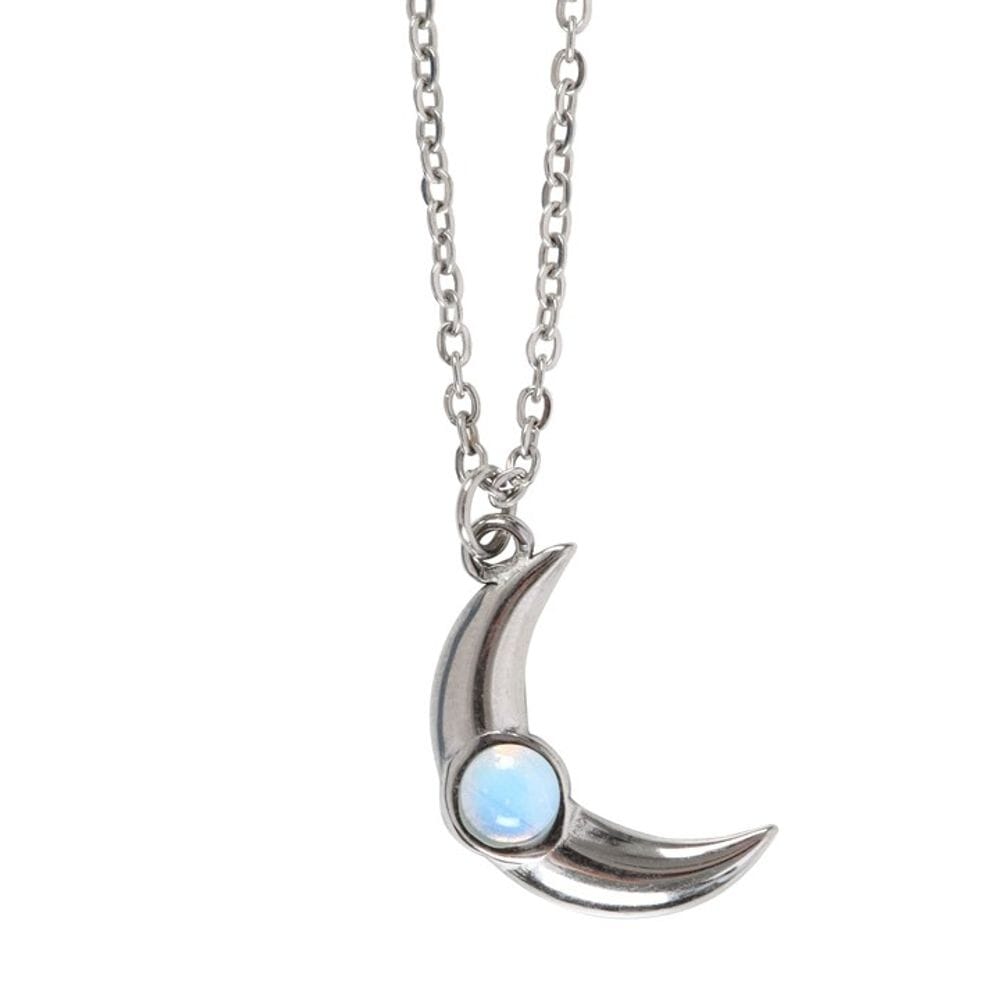 Opalite Crescent Moon Necklace Card Necklaces & Pendants Secret Halo 