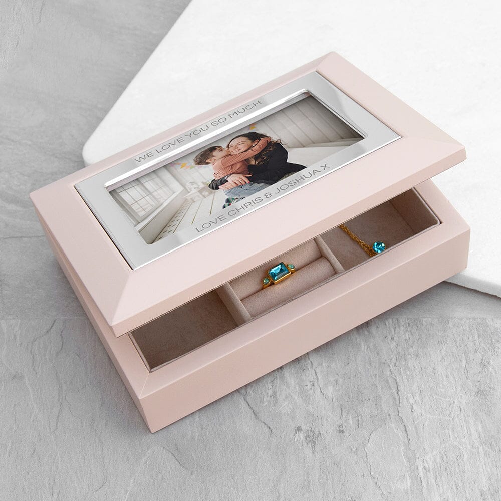 Personalised Photo Jewellery Box - Pink Jewellery Storage Secret Halo 