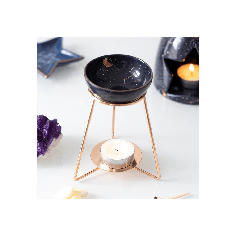 Purple Star Sign Oil Burner on Metal Base N/A 