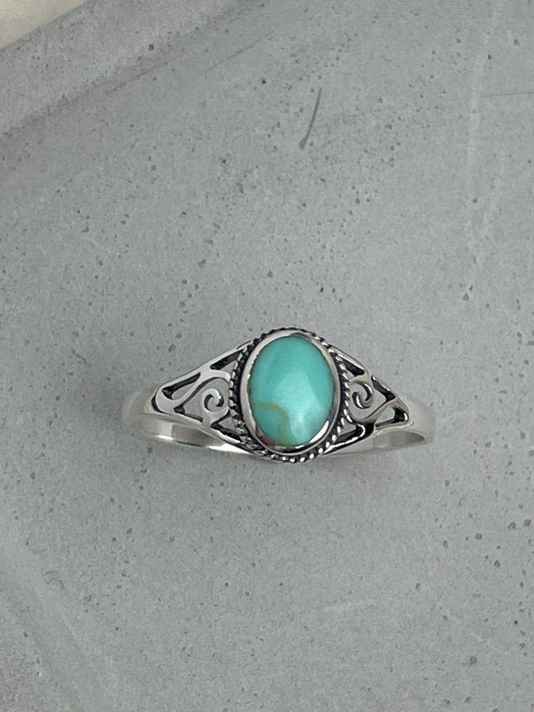Silver Turquoise Ring Rings Secret Halo 58 