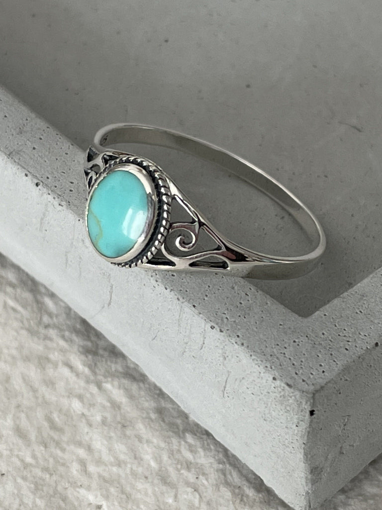 Silver Turquoise Ring Rings Secret Halo 60 