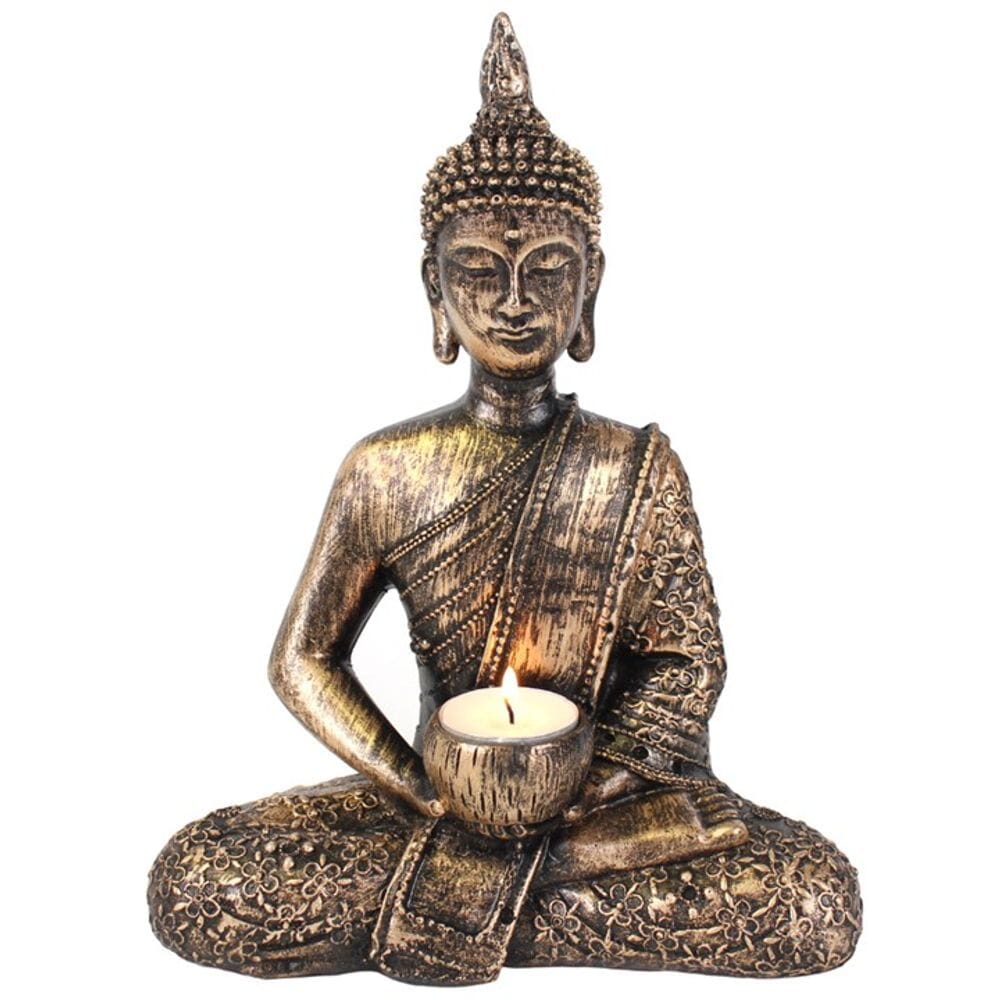 Sitting Thai Buddha Tealight Holder Candle Holders N/A 