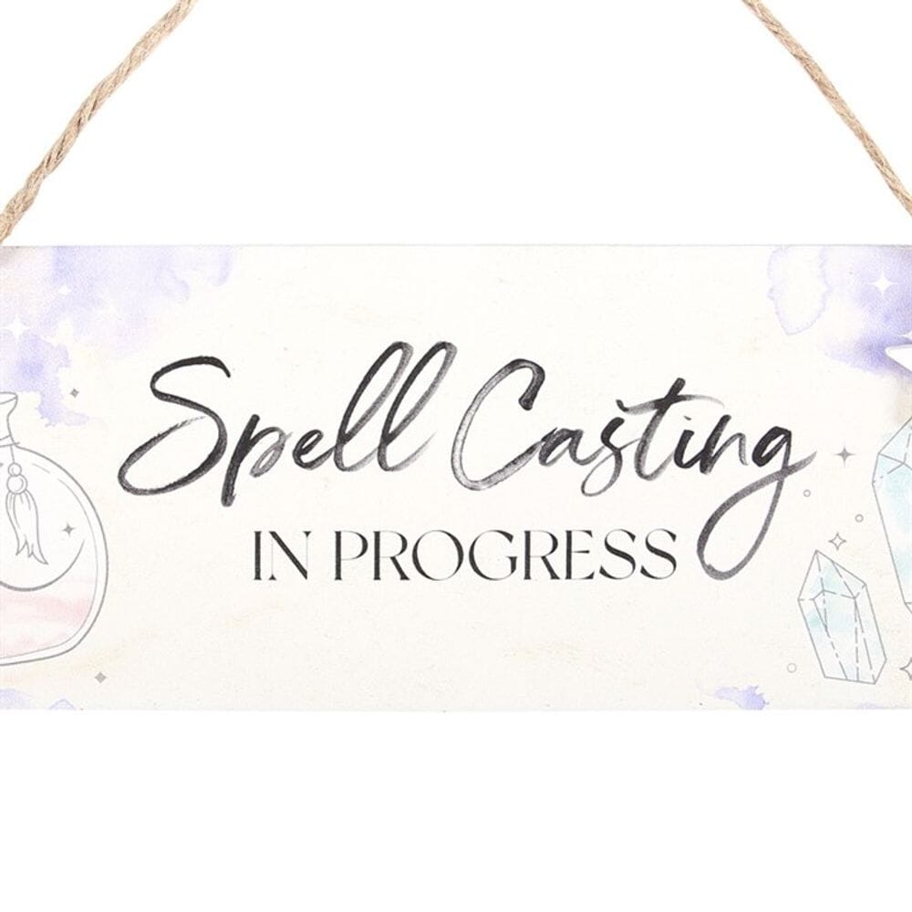 Spell Casting in Progress Hanging Sign Decor Secret Halo 