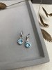 Swarovski Charm Huggies - Aquamarine Earrings Secret Halo 