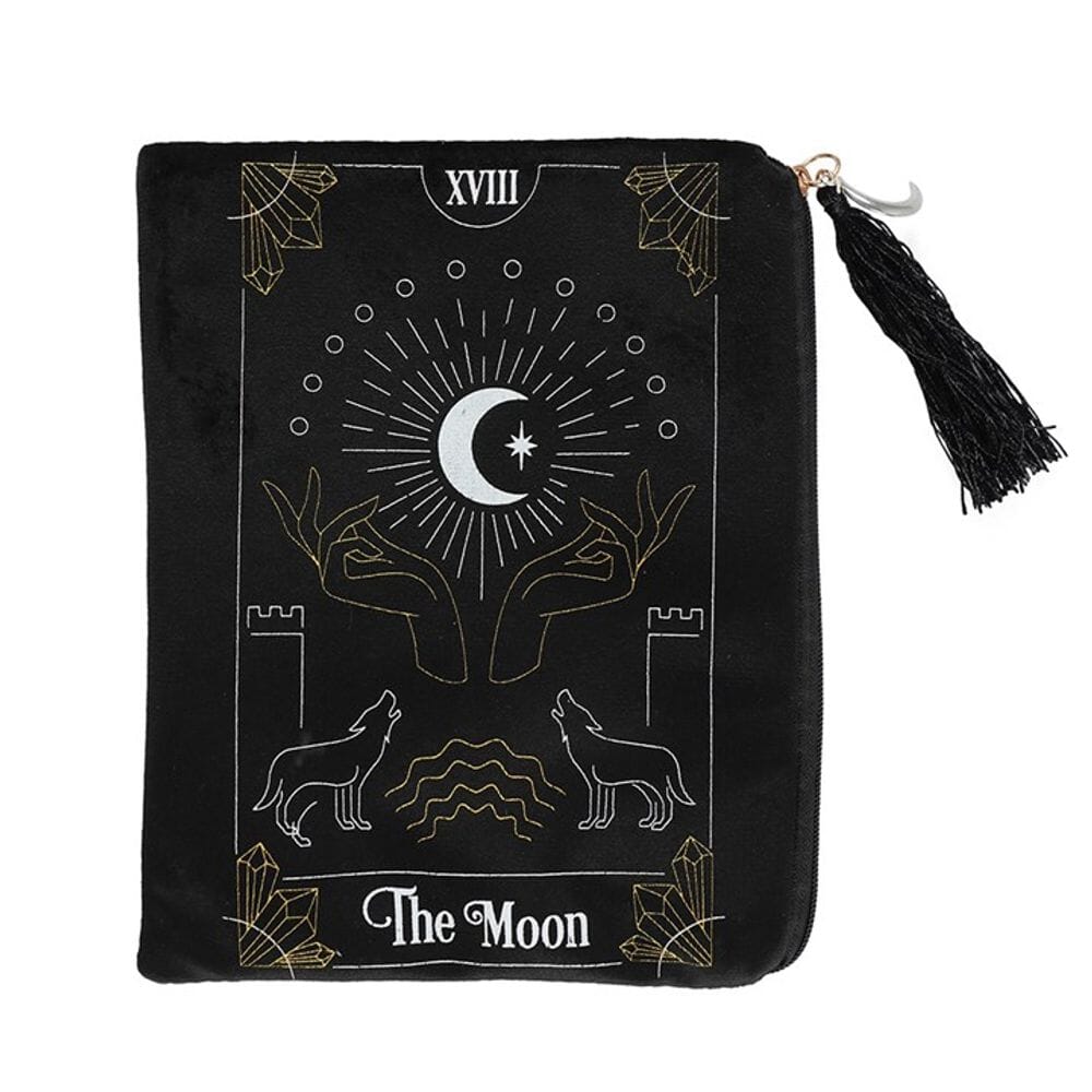 The Moon Tarot Card Zippered Bag Bags N/A 