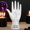 White Ceramic Palmistry Hand Ornament Holiday Ornaments N/A 