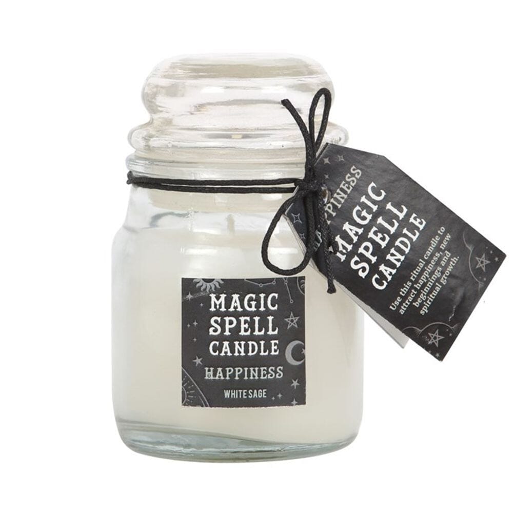 White Sage 'Happiness' Spell Candle Jar Candles N/A 